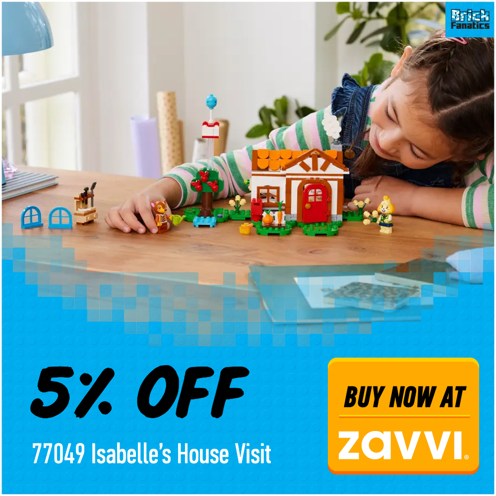 LEGO Animal Crossing 77049 Isabelles House Visit Zavvi 5 off deal card