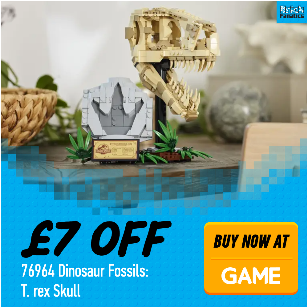 LEGO Jurassic World 76964 Dinosaur Fossils T. rex Skull GAME 7 off deal card