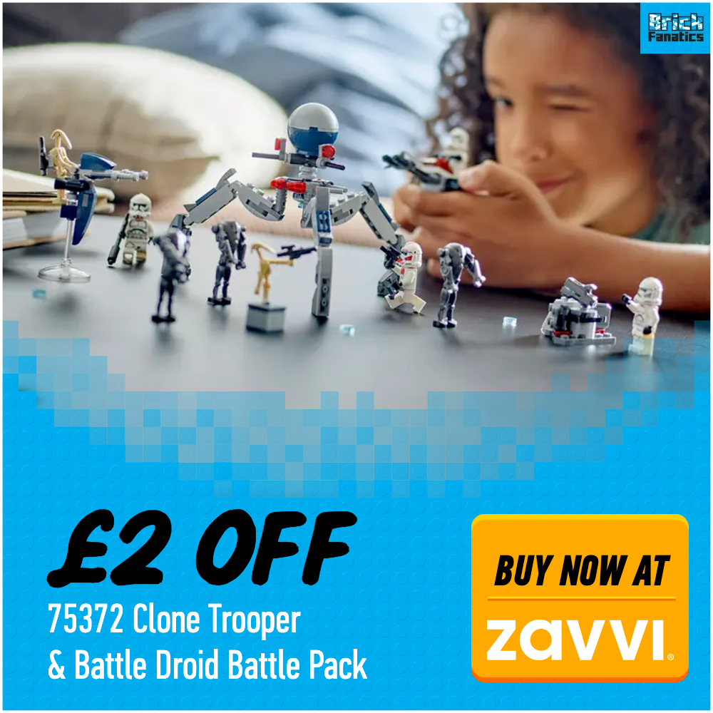 LEGO Star Wars 75372 Clone Trooper Battle Droid Battle Pack Zavvi 2 off deal card