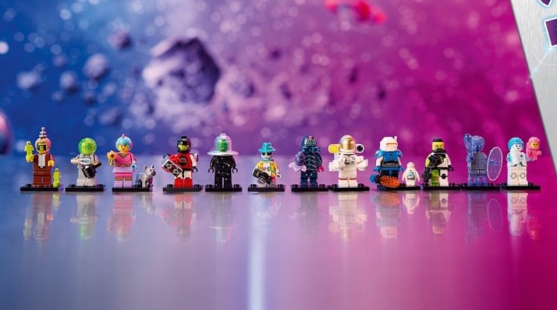 LEGO CMF 71046 Series 26’s space theme extends to its display stands 