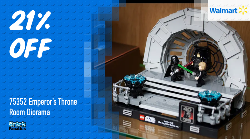 LEGO Star Wars 75352 Emperors Throne Room Diorama Walmart 21 off featured image
