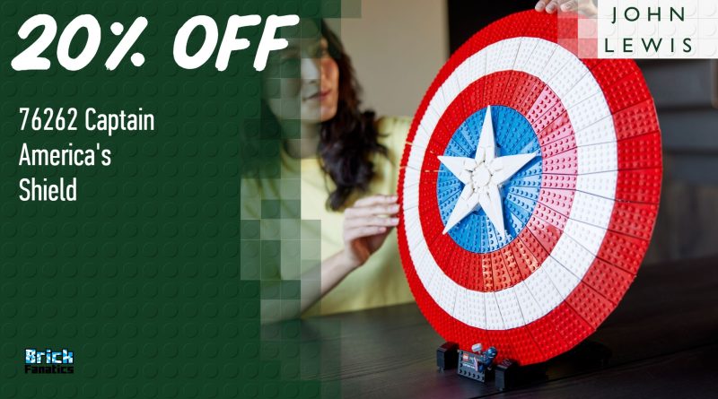 lego marvel 76262 captain americas shield 20 off john lewis featured