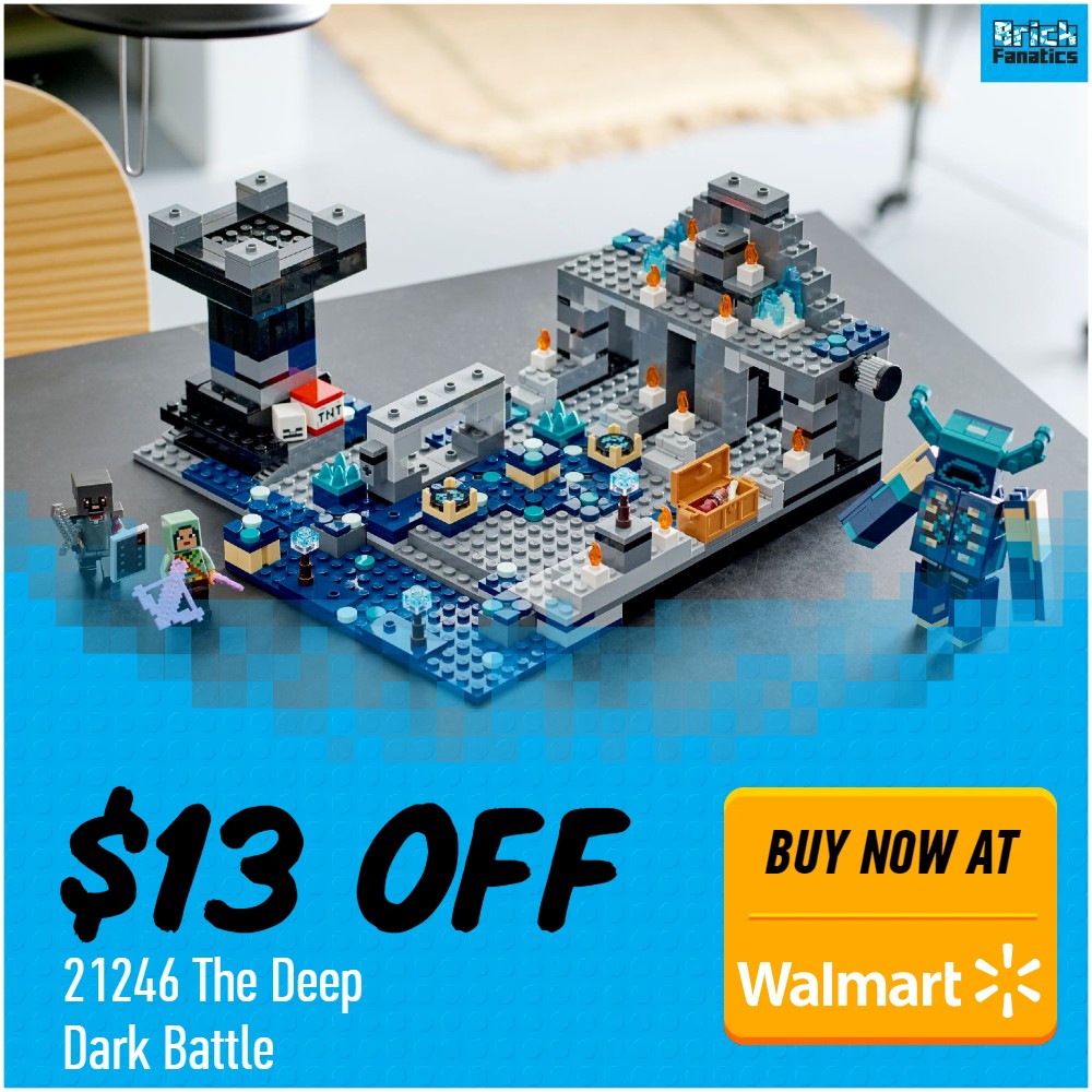 lego minecraft 21246 the deep dark battle 13 off walmart deal card