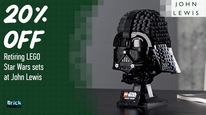 LEGO Star Wars 75304 darth vader hlemet retiring sets generic 20 off john lewis featured