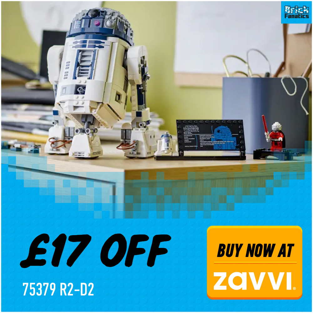 LEGO Star Wars 75379 R2 D2 Zavvi 17 off deal card