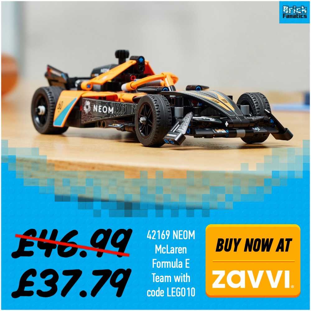 LEGO Technic 42169 NEOM McLaren Formula E Team Zavvi deal card double discount