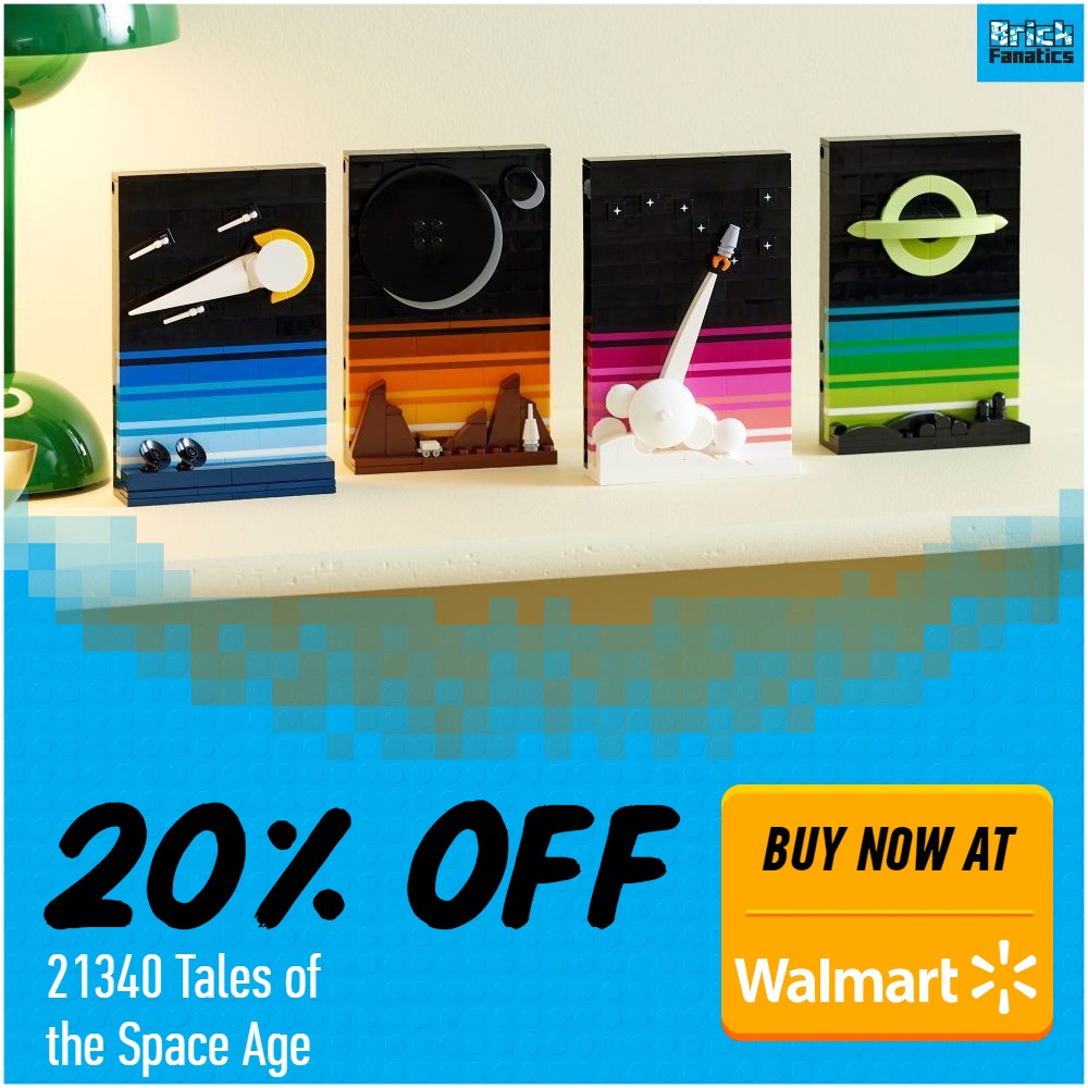 lego ideas 21340 tales of the space age 20 off walmart deal card