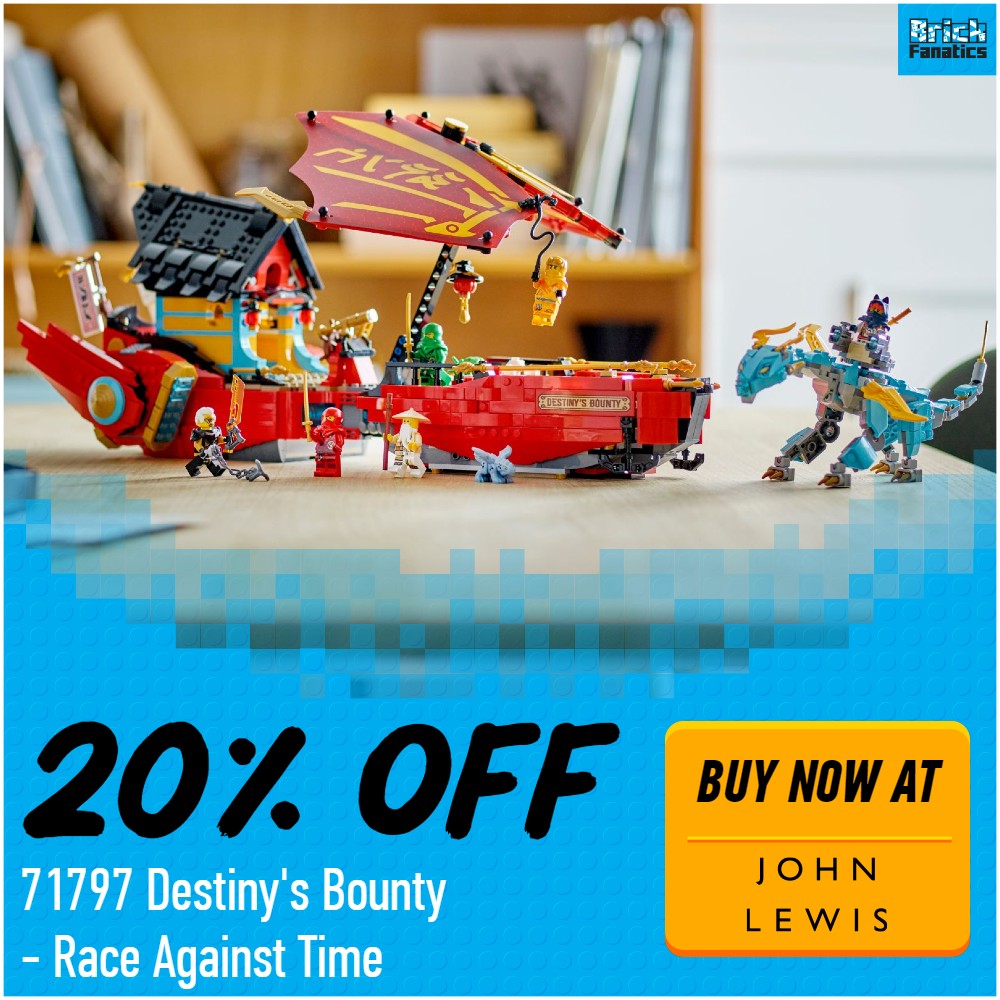 lego ninjago 71797 destinys bounty 20 off john lewis deal card
