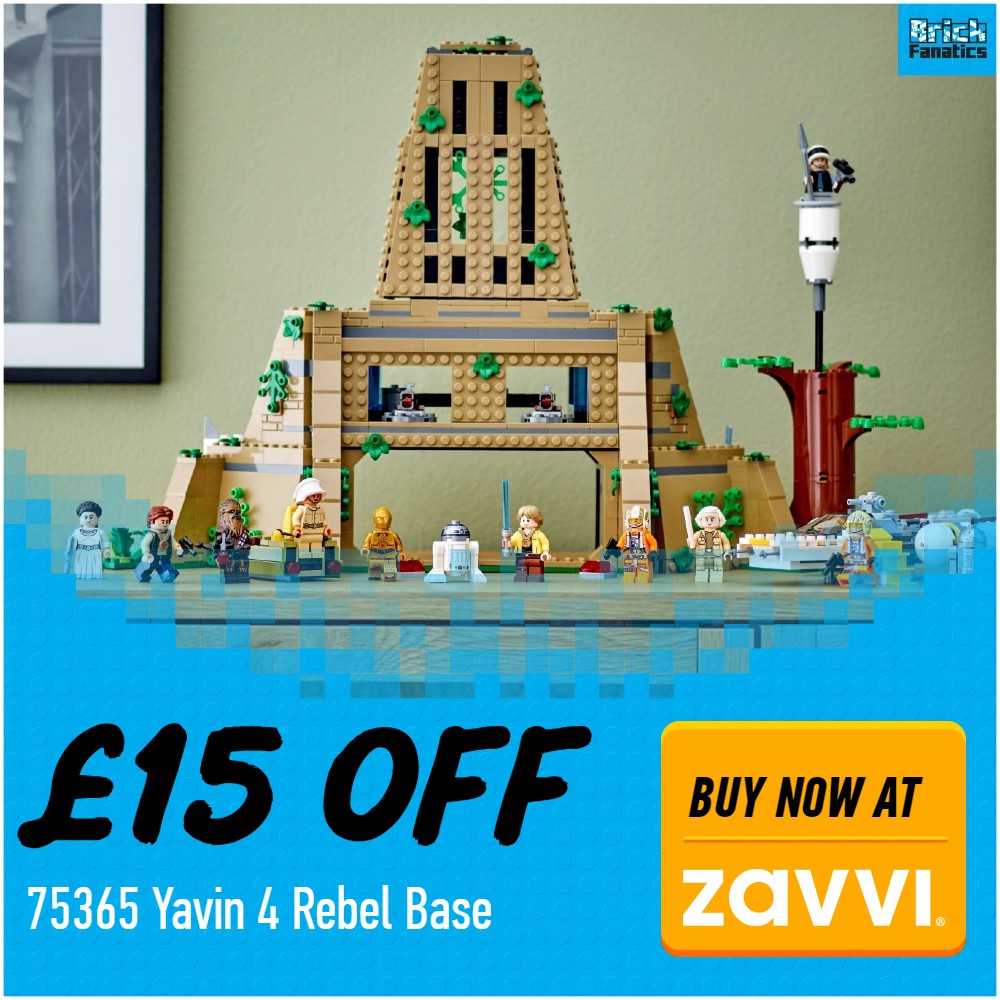 lego star wars 15 off yavin 4 rebel base 75365 zavvi deal card