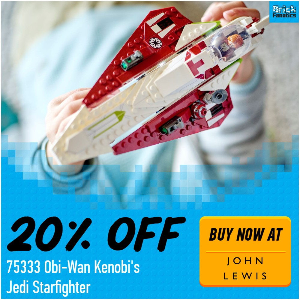 lego star wars 75333 obi wan kenobi jedi starfighter john lewis 20 off deal card
