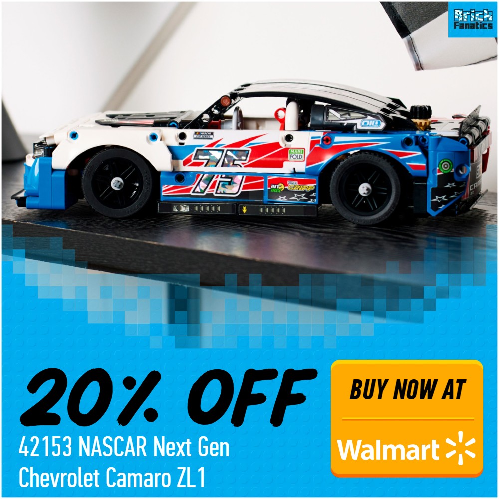 lego technic 42153 nascar next gen chevrolet zl1 20 off walmart deal card