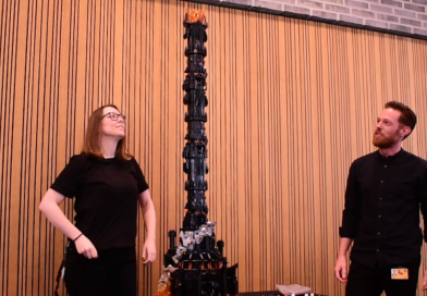 LEGO demonstrates stacking multiple copies of Barad-dûr