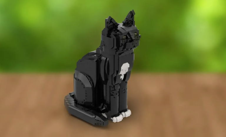 Comparing LEGO Ideas 21349 Tuxedo Cat to the original