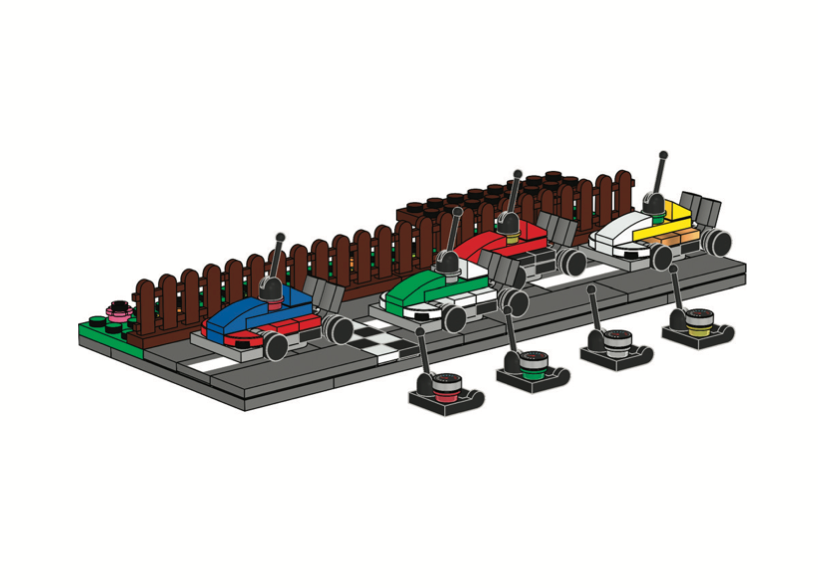 LEGO Ideas Test Lab Pick a Brick Remote Control Car Minifigure Stand