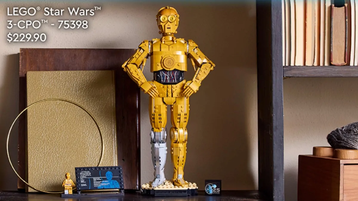 むーん様 LEGO Star Wars C-3PO 75398 figurka droida, zbudowana i