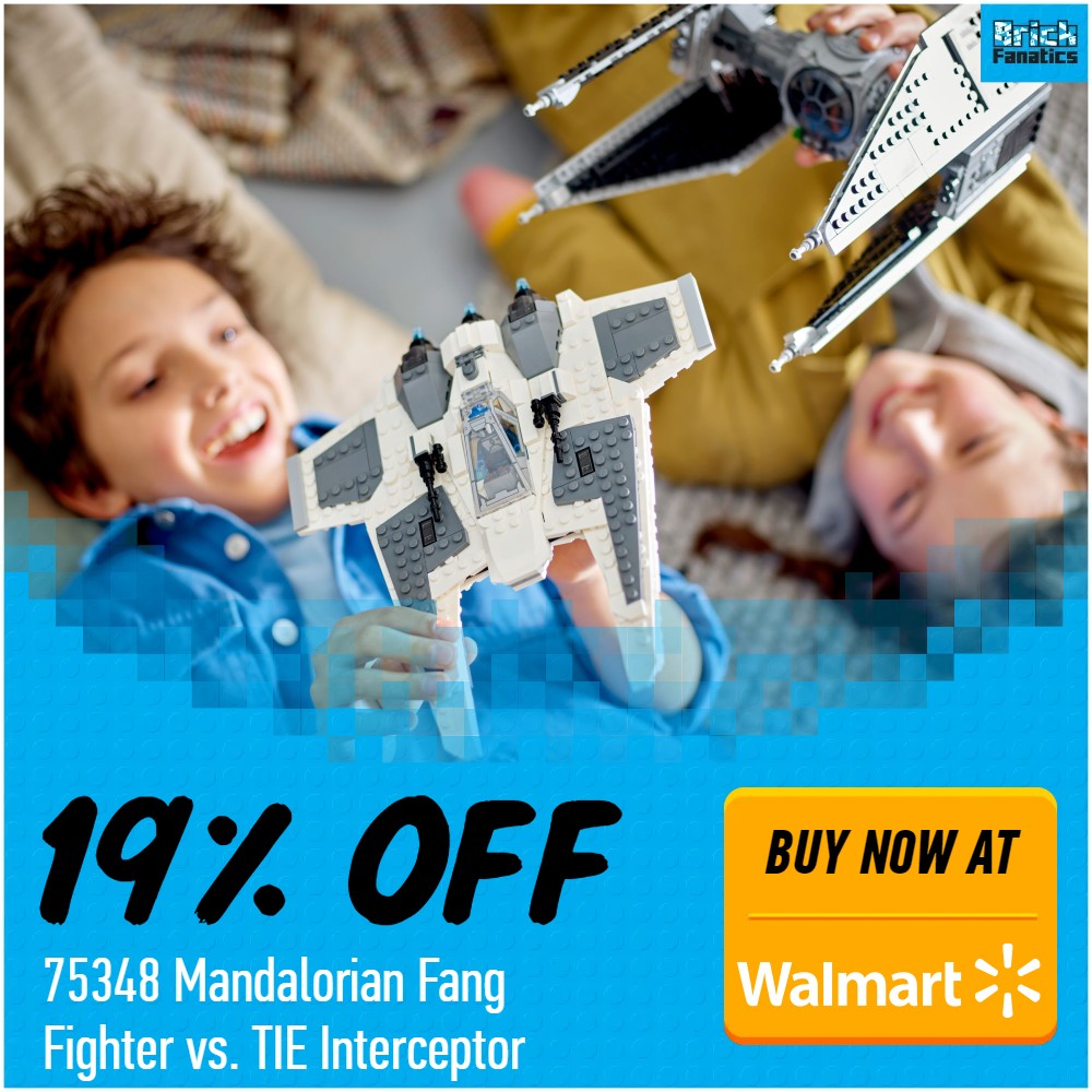 lego star wars 75348 mandalorian fang fighter vs TIE interceptor walmart deal card 19 off