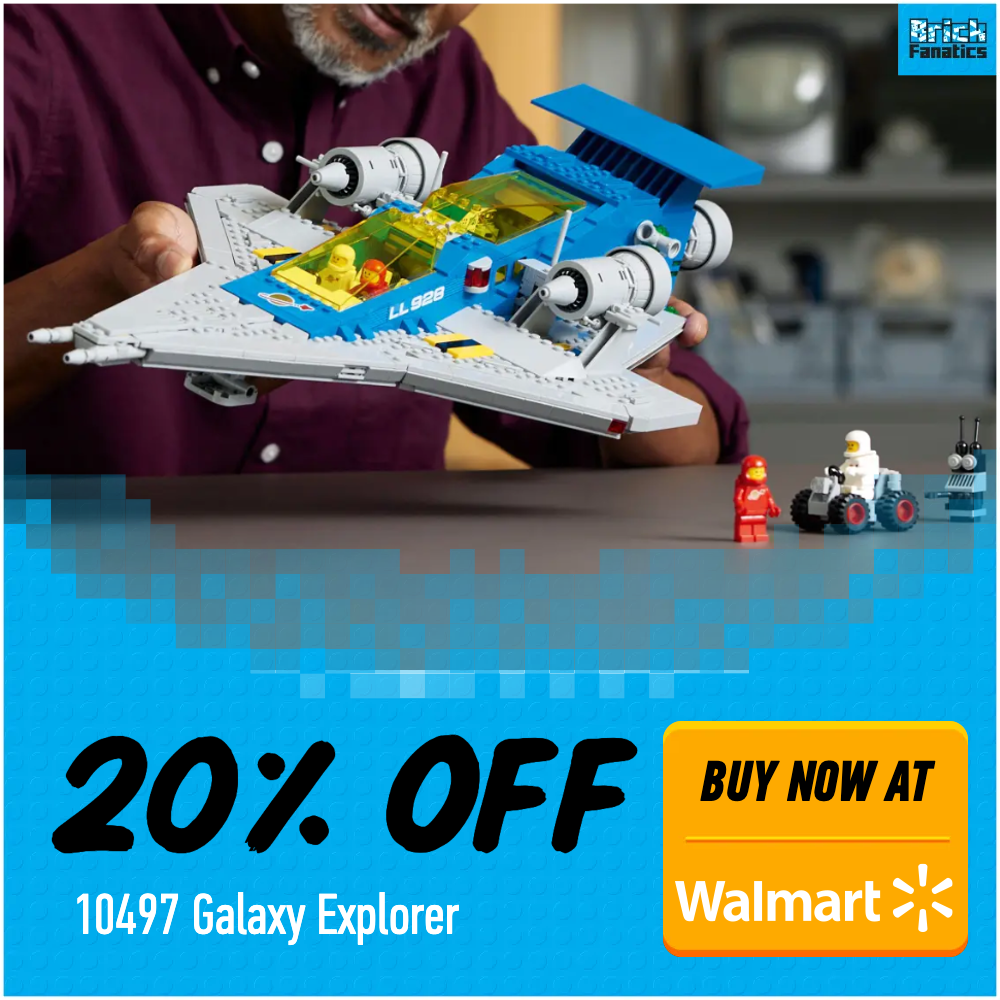 LEGO Icons 10497 Galaxy Explorer Walmart 20 off deal card