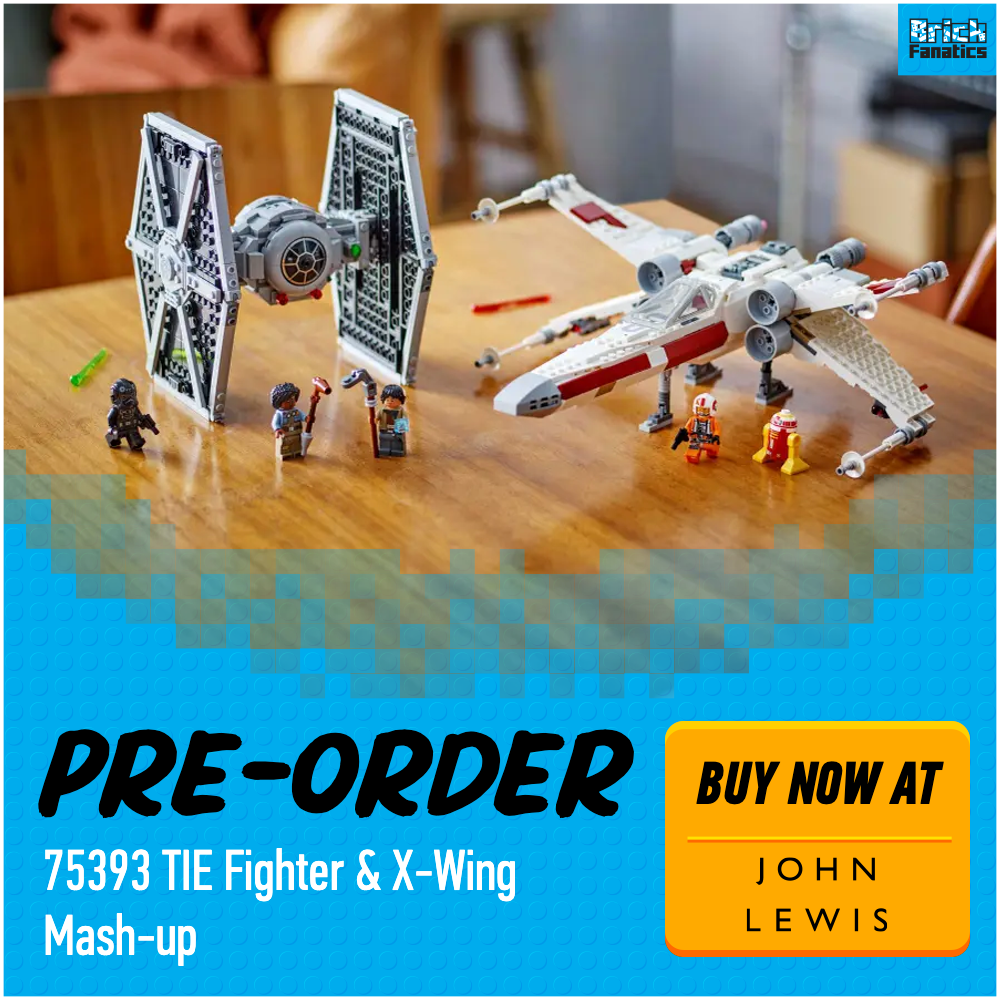 LEGO Star Wars 75393 TIE Fighter X Wing Mash up John Lewis deal card