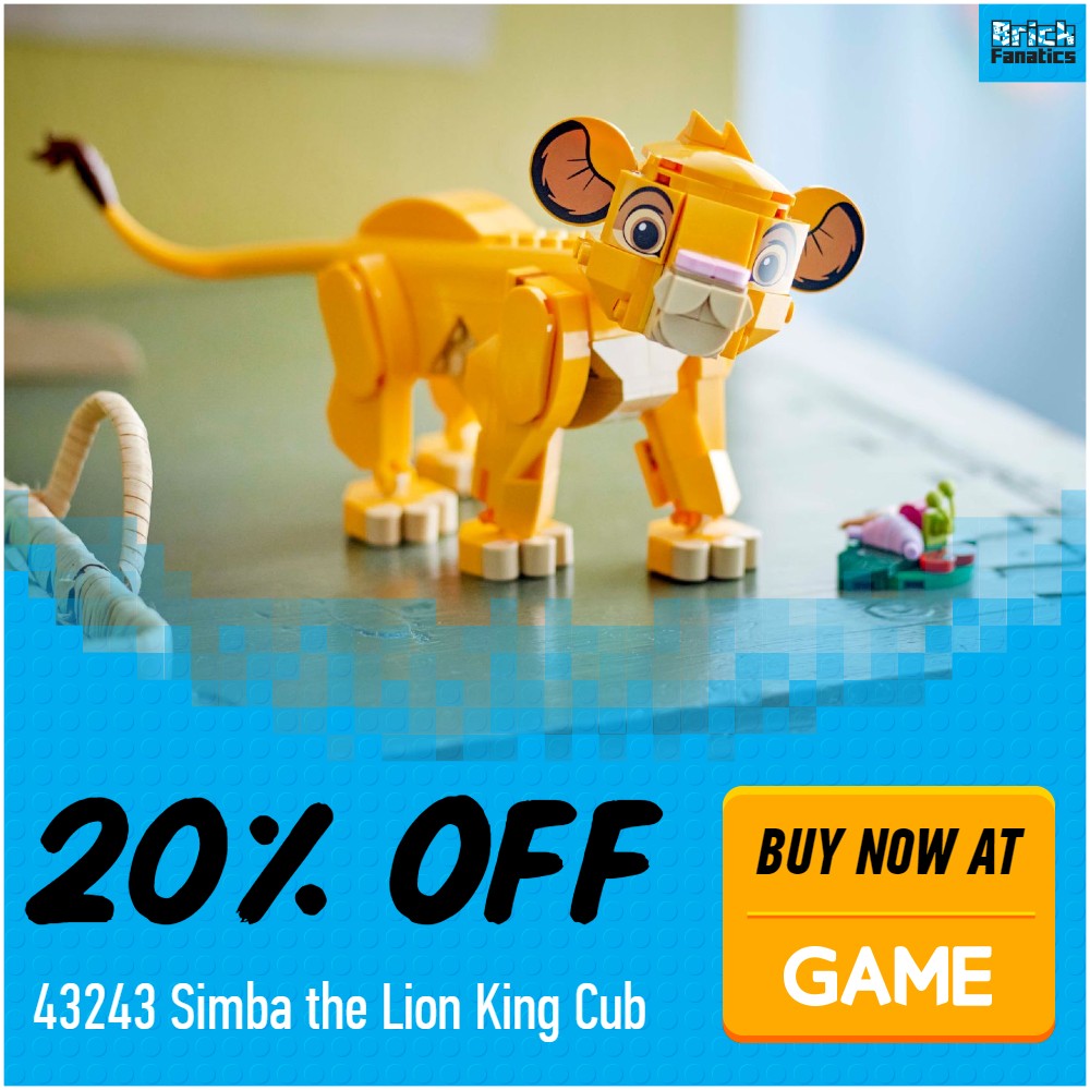 lego disney 43243 simba the lion king cub 20 off game deal card