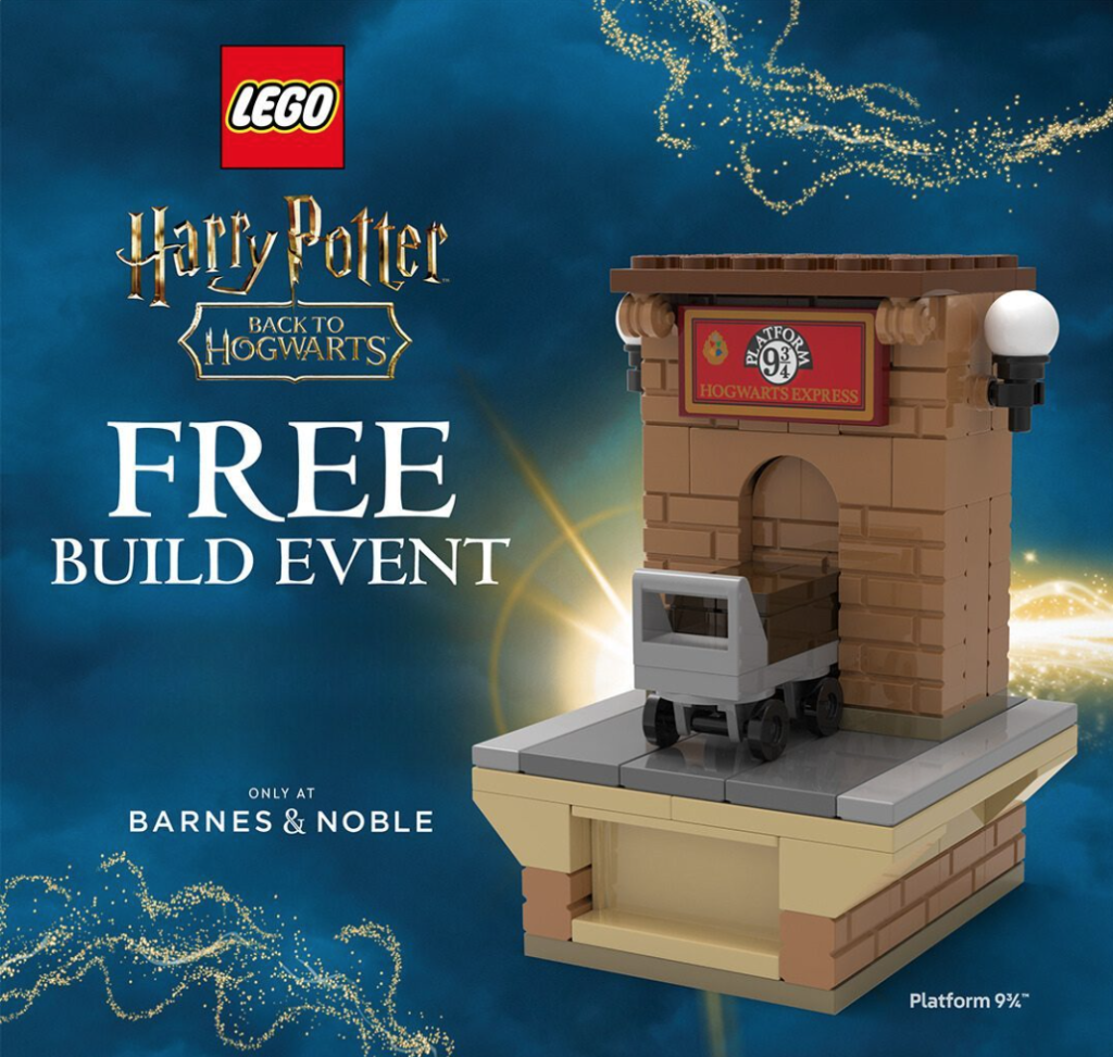 Barnes Noble LEGO Harry Potter Platform 9¾ build event 1024x973