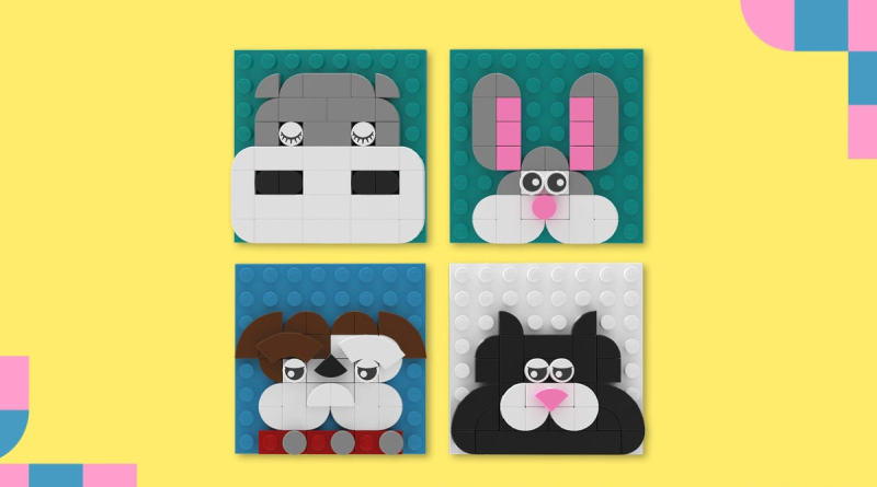 LEGO DOTS Kreative dyr lager og tar et fremhevet bilde av arrangementet