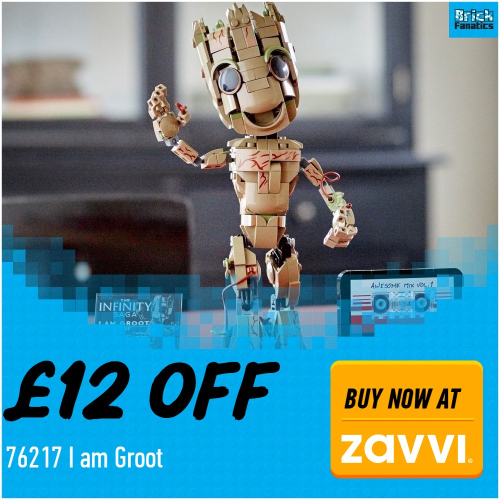 lego marvel 76217 i am groot 12 off zavvi deal card