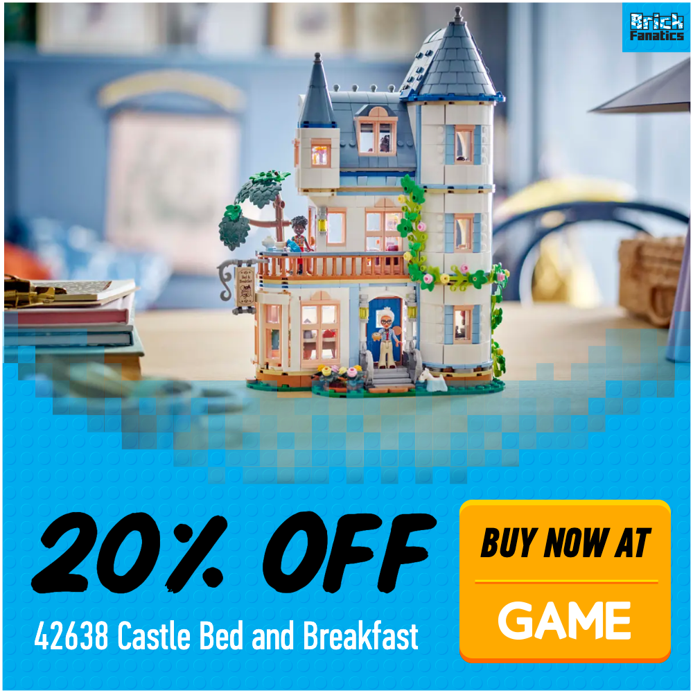 LEGO Friends 42638 Castle Bed and Breakfast GAME 20 off deal card