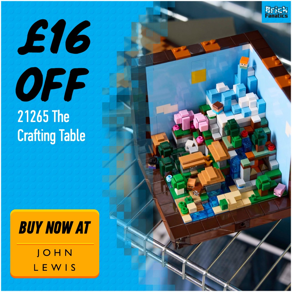 LEGO Minecraft 21265 John Lewis deal card
