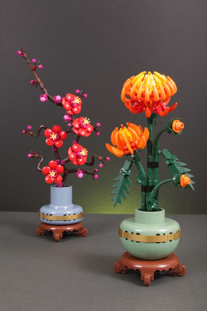 LEGO Botanical Collection 10368 Chrysanthemum and 10369 Plum Blossom review 14 683x1024