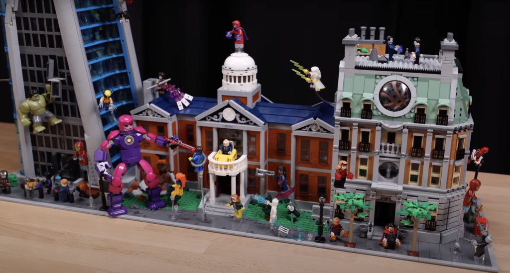 Should the LEGO XMansion be displayed with Marvel modulars or modular