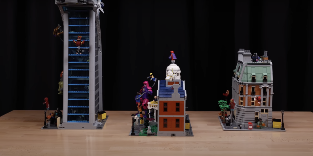 Should the LEGO XMansion be displayed with Marvel 모듈러 또는 모듈러 건물?