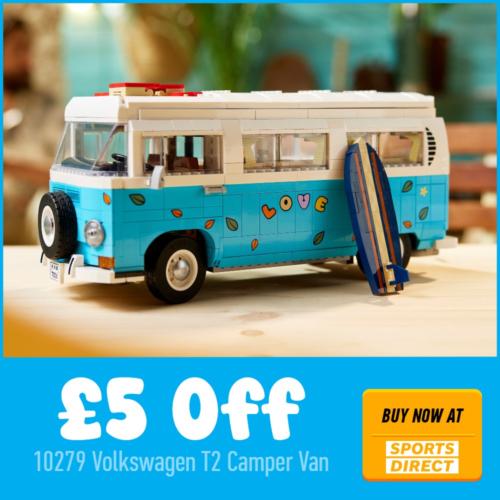 lego 10279 volkswagen t2 camper van 5 off sports direct deal card