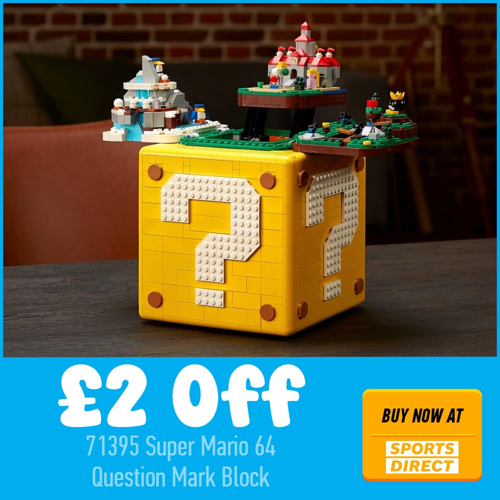 lego super mario 71395 super mario 64 question mark block 2 off sports direct deal card
