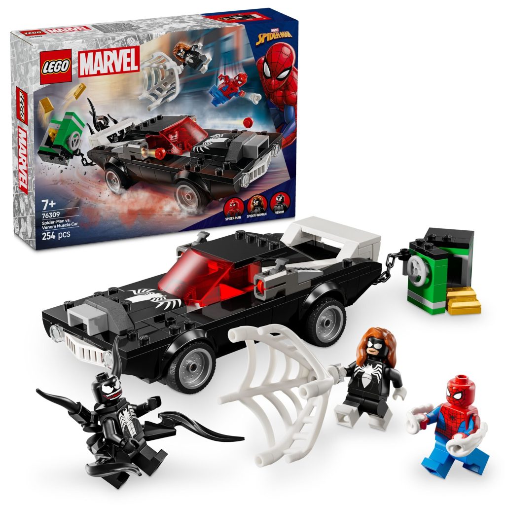 Klocki LEGO Super Heroes Spider Man kontra muscle car Venoma 76309 calosc 1024x1024