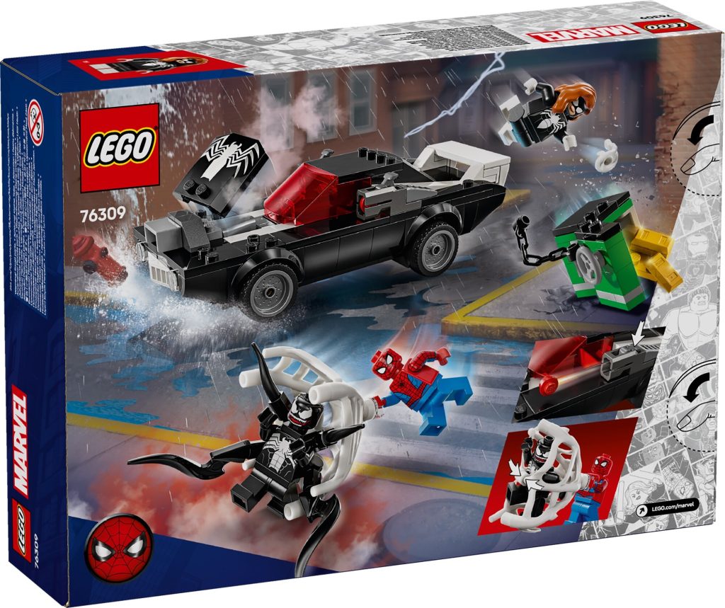Klocki LEGO Super Heroes Spider Man kontra muscle car Venoma 76309 opakowanie2 1024x859