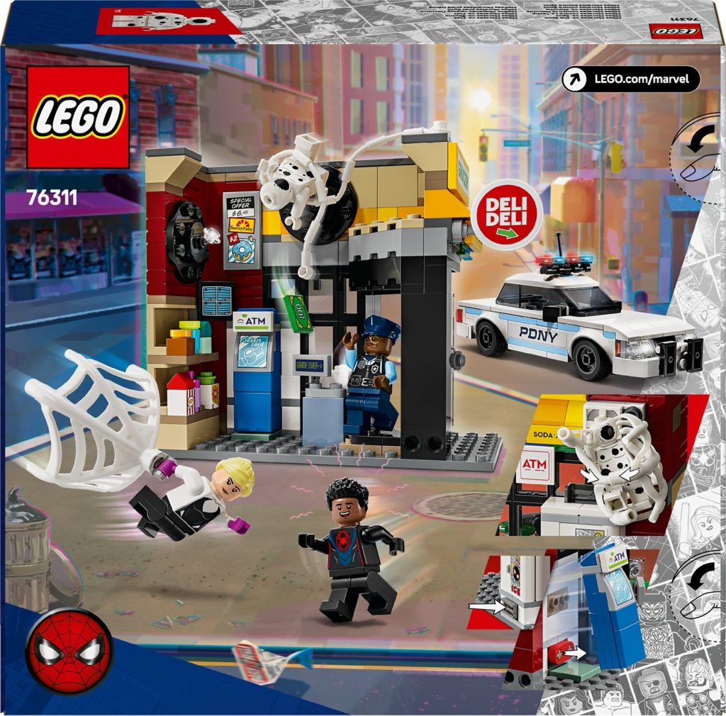 LEGO 76311 Marvel Multiwersum Miles Morales kontra Spot pudelko tyl 1024x1010
