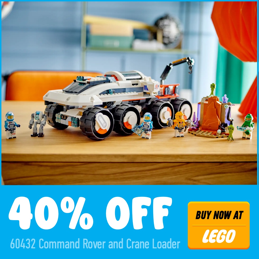 LEGO CTA DEAL SQUARE BLUE 60432 Command Rover and Crane Loader