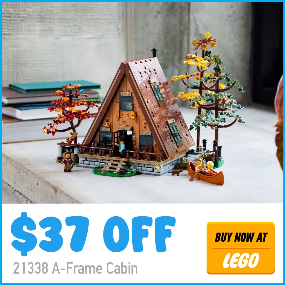 LEGO CTA DEAL SQUARE WHITE 21338 A Frame Cabin