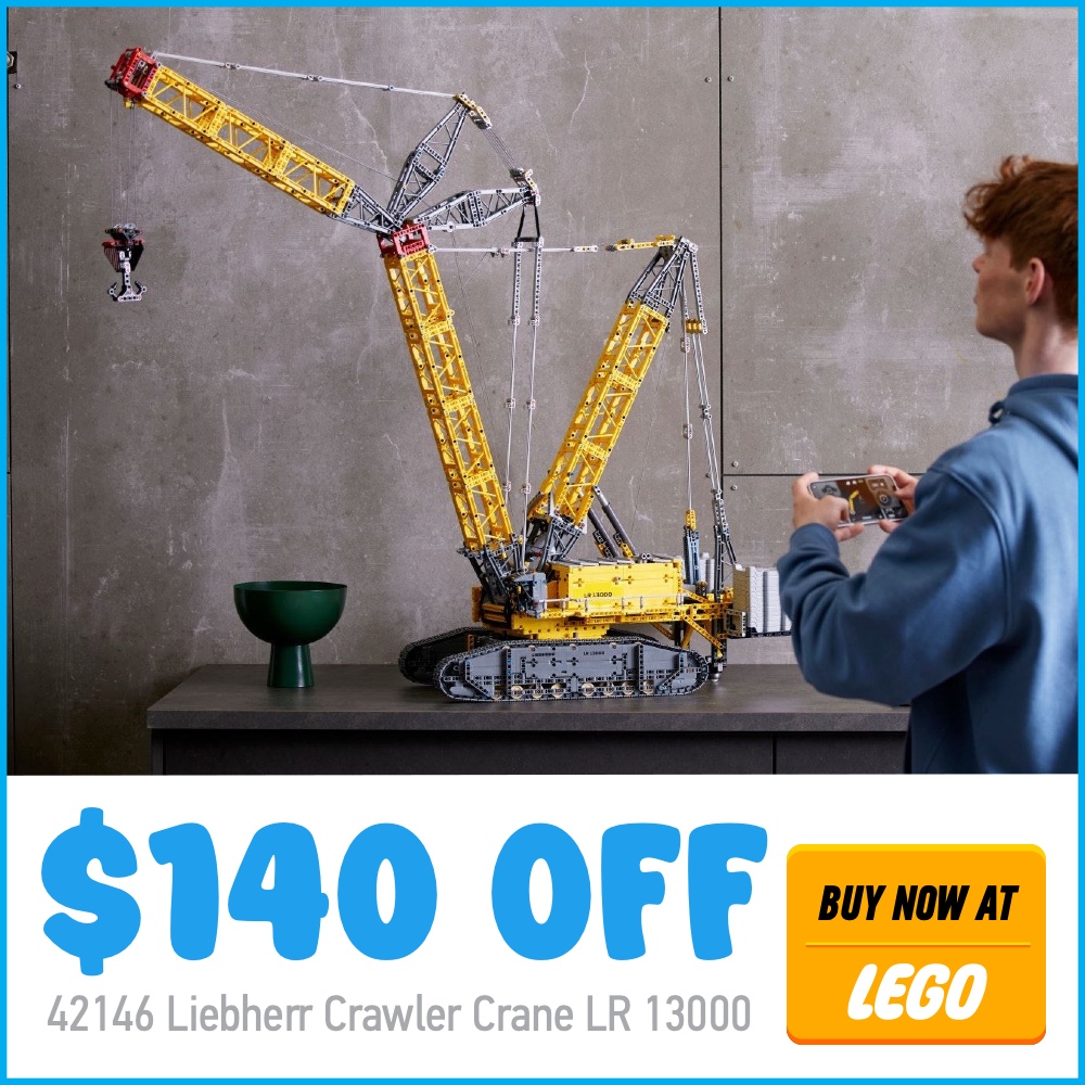 LEGO CTA DEAL SQUARE WHITE 42146 Liebherr Crawler Crane LR 13000