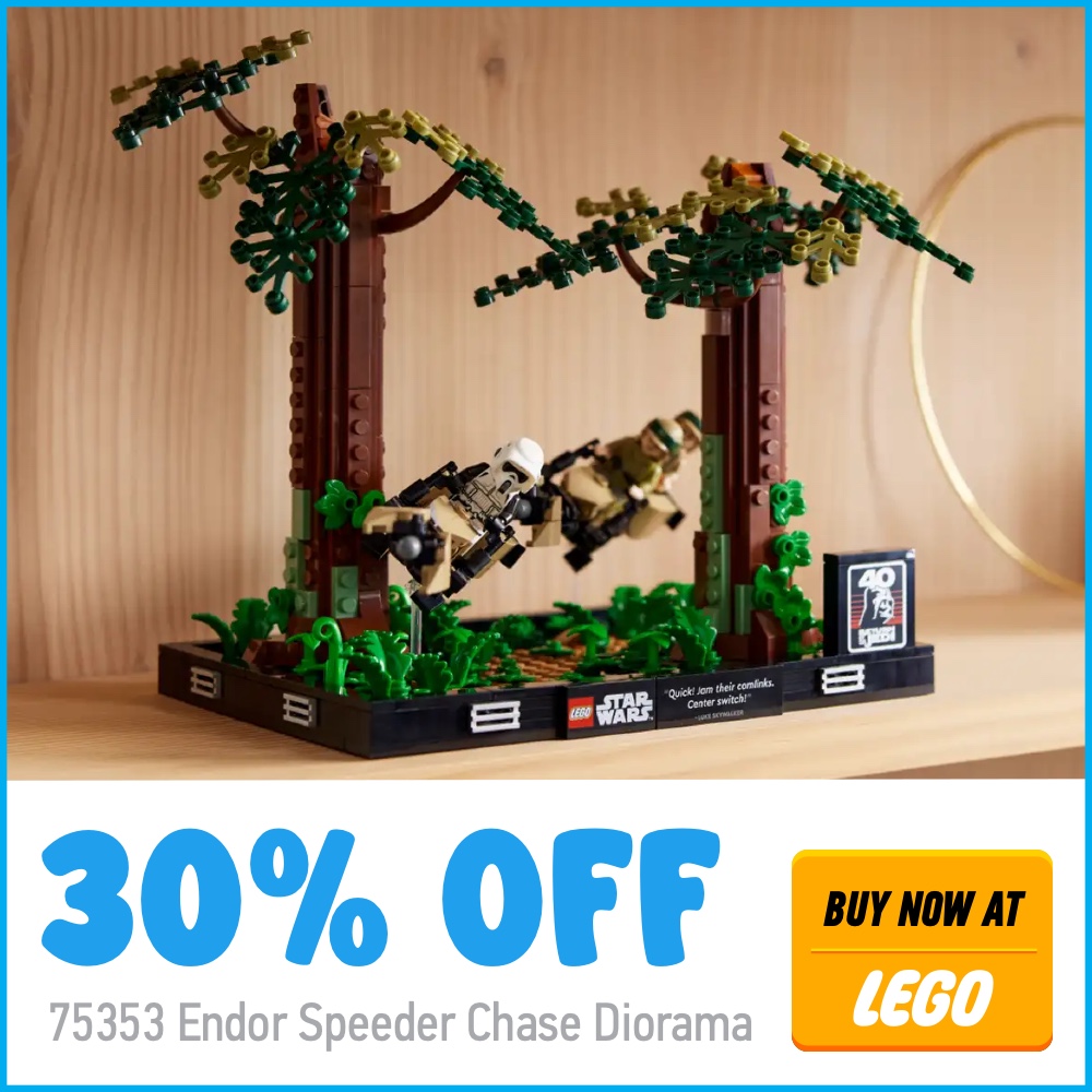 LEGO CTA DEAL SQUARE WHITE 75353 Endor Speeder Chase Diorama