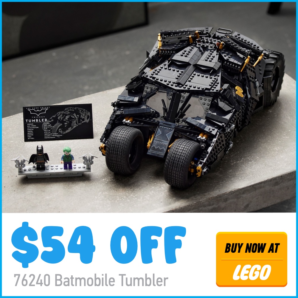 LEGO CTA DEAL SQUARE WHITE 76240 Batmobile Tumbler