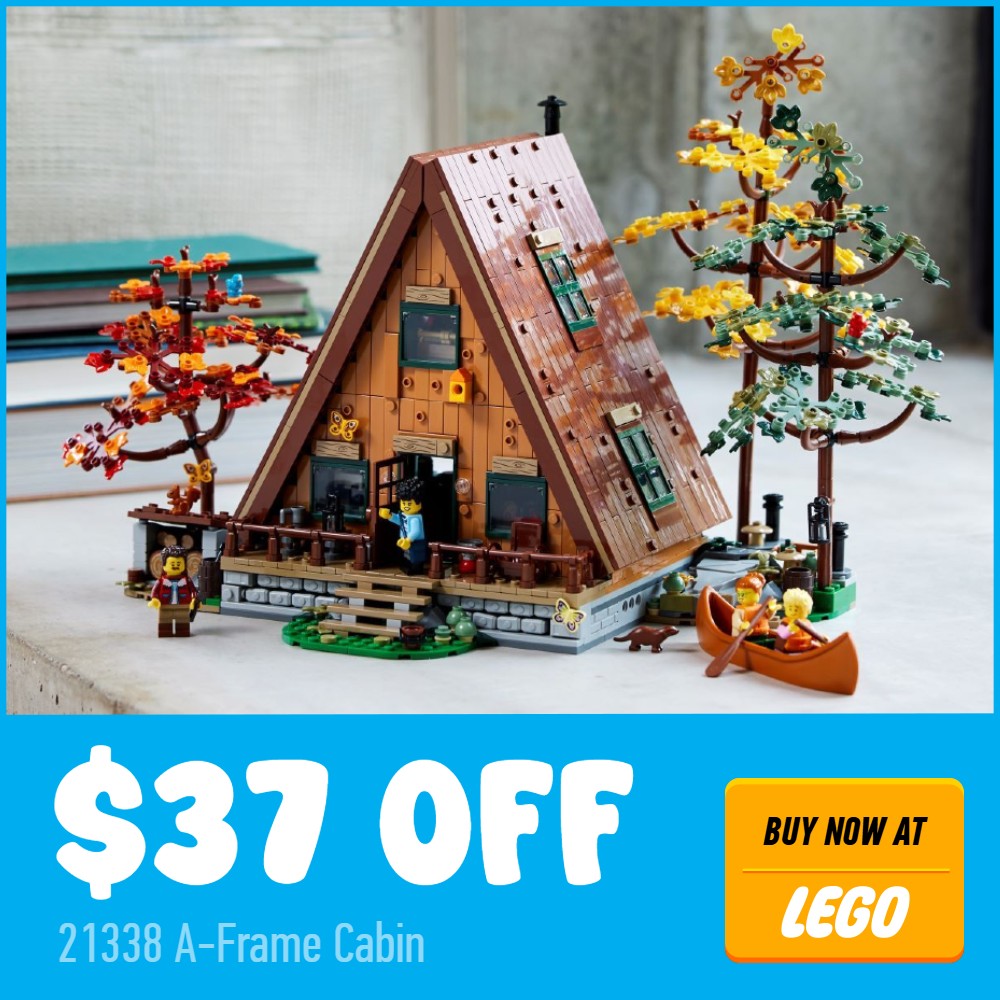 LEGO Ideas 21338 a frame cabin 37 off deal card