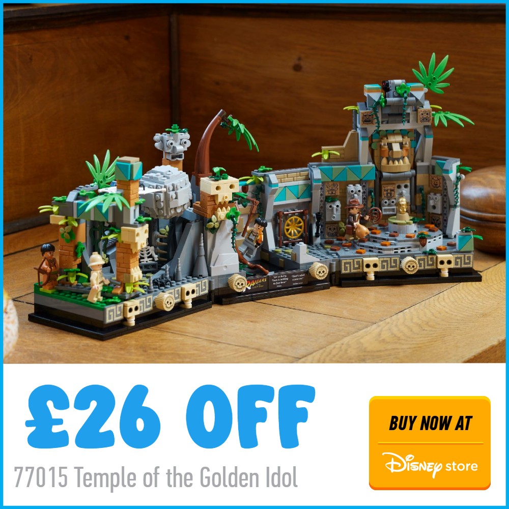 lego star wars 77015 temple of the golden idol 26 off disney store deal card