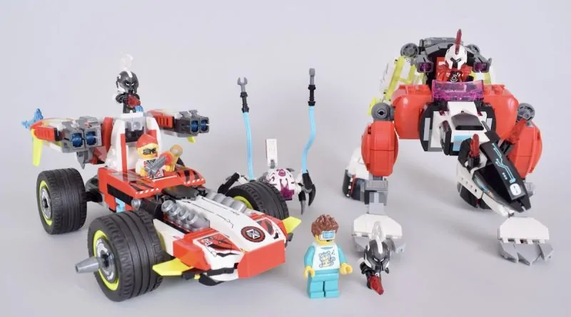 LEGO 71497 Cooper's Tiger Mech & Zero's Hot Rod Car review