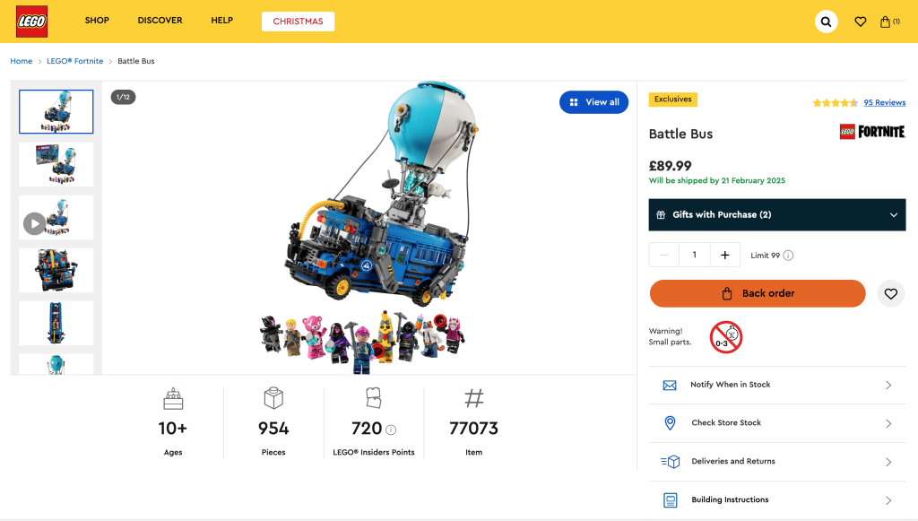 LEGO Fortnite 77073 Battle Bus back order 1024x581