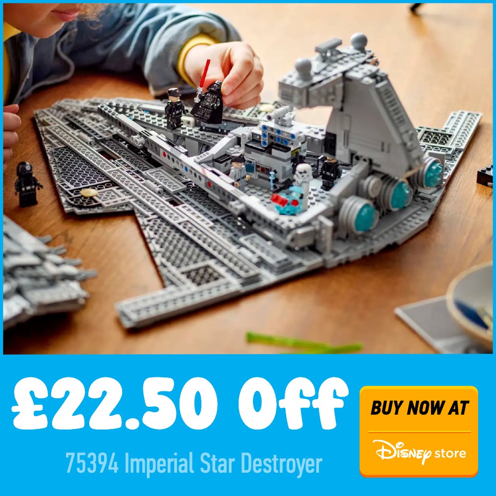 LEGO Star Wars 75394 Disney Store deal card