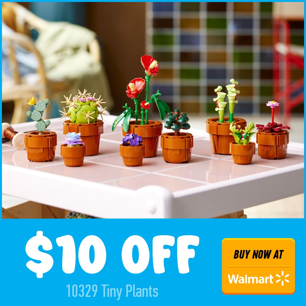 lego icons 10329 tiny plants 10 off walmart deal card
