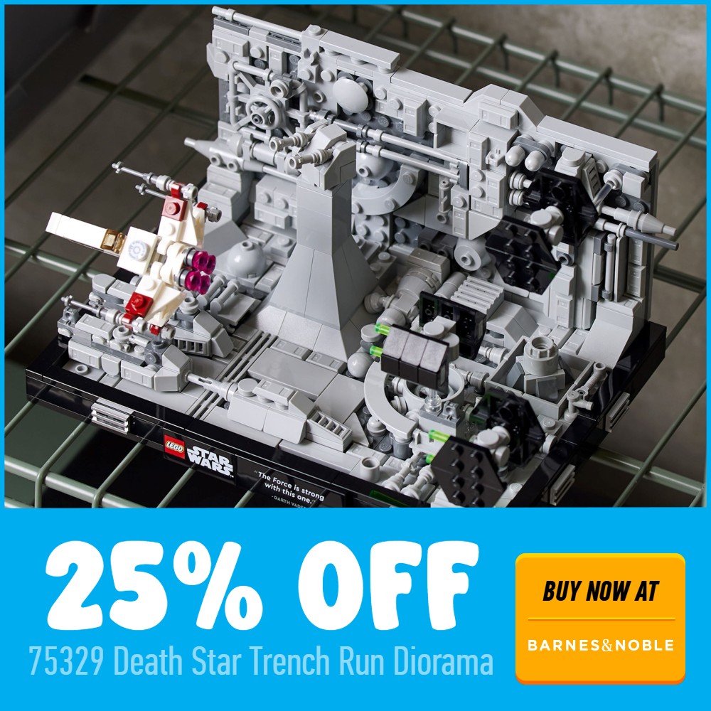 lego star wars 75329 death star trench run diorama 25 off barnes noble deal card
