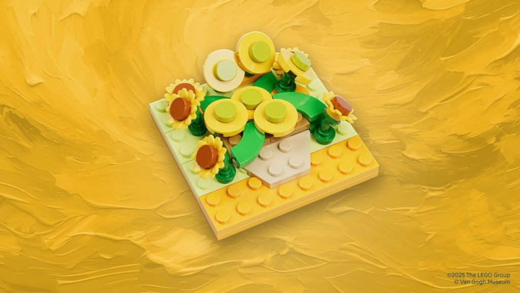 LEGO Sunflowers make and take build featured 1024x576