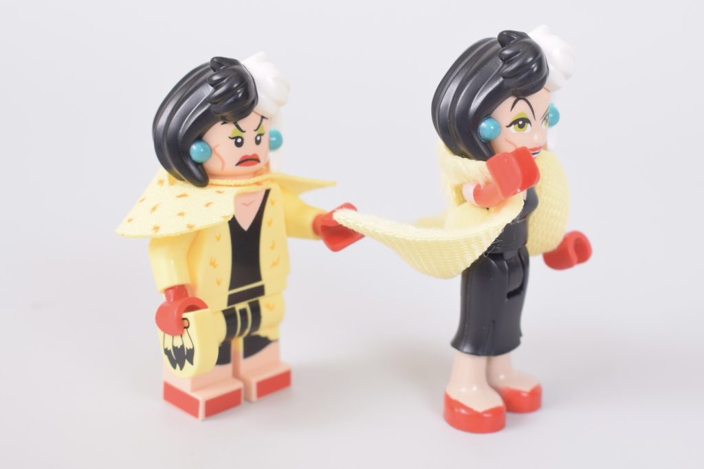 LEGO Disney Cruella minifigure vs mini doll 4 1024x683